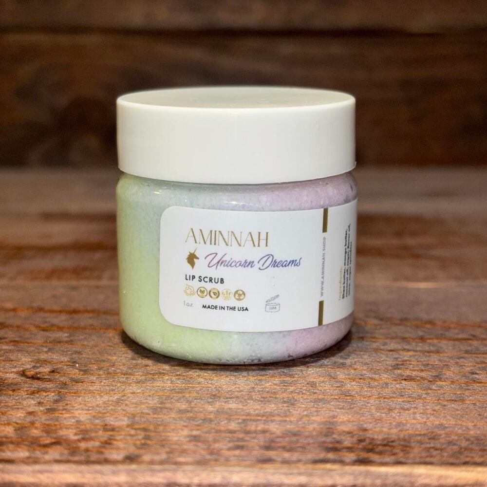 Aminnah unicorn dreams lip scrub new